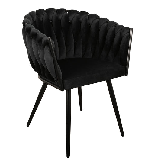 Wave chair black (set van 2)