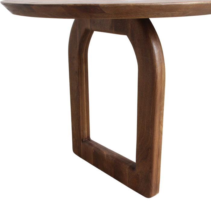 Bullnose dining table mix base brown 200cm